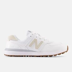 New Balance Women's 574 Greens V2 - White and Tan